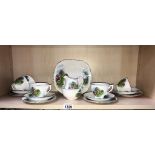 A pretty 'Melba' 19 piece tea set (only 5 cups & saucers) including milk jug & sugar bowl