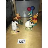 4 Winnie The Pooh figurines includes Royal Doulton Eeyore & Piglet