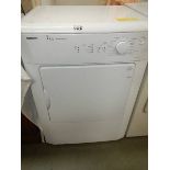 A Beko 7kg Sensor tumble dryer, working.