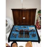 A cased 50 piece canteen of cutlery by Ashberry of Sheffield,