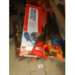 A big selection of wood and other saws.