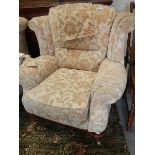 A wing arm chair.