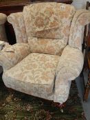 A wing arm chair.