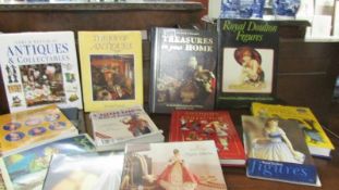 A collection of antique reference books.