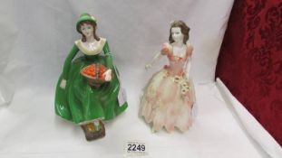 Two Coalport figurines - Emma and Helen.