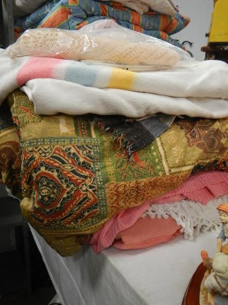 A large lot of bedding, quilts etc. - Image 2 of 3