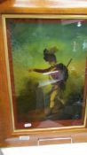 A walnut framed and glazed print entitled "Light Infantry Man".