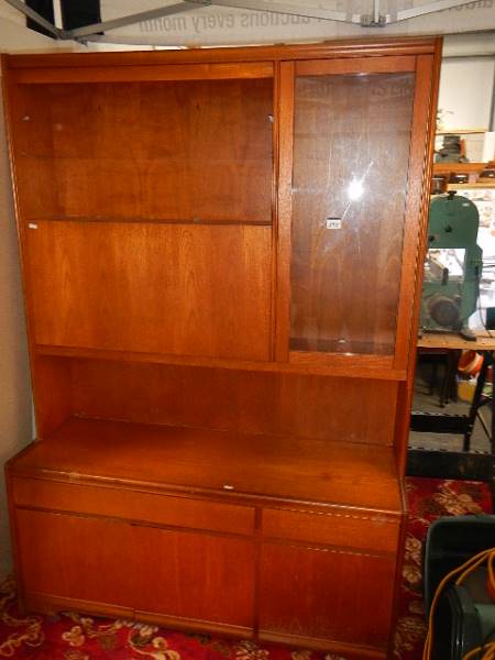 A teak wall unit.