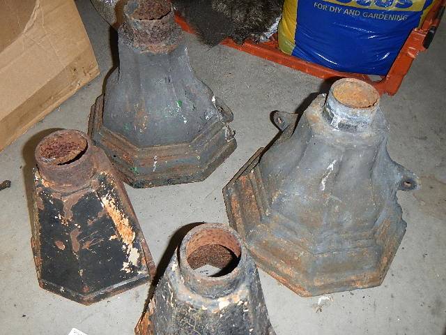 Four old cast gutter hoppers. - Image 2 of 2