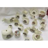 18 pieces of crested china with Newark crests including Goss, Arcadian, Grafton, Shelley etc.