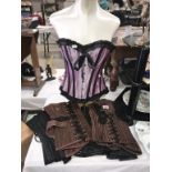 5 Steam Punk corsets in a variety of colours & sizes.