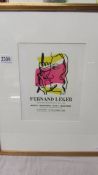 Fernand Leger (1881-1955) Lithographic print Exposition Retrospective Musee National D'Art Moderne