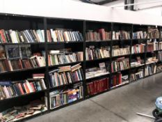 36 shelves of books, including magazines, reference, fiction etc.