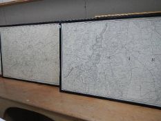 Two maps of Rutland and Shire, 99 x 68 cm.