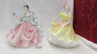 Two Royal Doulton figurines - Rebecca HN2805 and Ninette HN2379.
