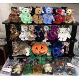 Over 50 Ty Beanie Babies, 10 Mcdonald's animals in bags,