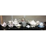 A good selection of pottery & porcelain teapots