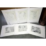 Pablo Picasso (1881-1973) collection of 6 prints Vollard suite mainly nudes circa 1956.