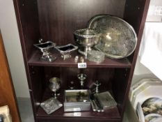 A collection of various silver/nickel plate items,