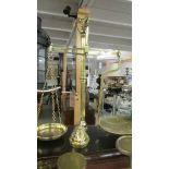 A set of Victorian brass balance scales.