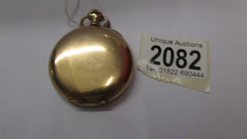 A gent's gold plated pocket watch. - Image 2 of 2