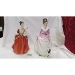 Two Royal Doulton figurines - Flower of Love, HN 3970 and Good Companion, HN 2347.