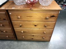 A solid pine 4 drawer chest of drawers