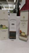 Three bottles of whisky - 2 x Macallan single highland malt scotch whisky and Bowmore Islay single