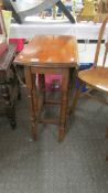 A small oak gate leg table.