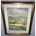 Geoffrey Needham mid 20th century watercolour & pencil, dated 1954,