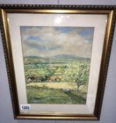 Geoffrey Needham mid 20th century watercolour & pencil, dated 1954,