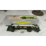 A boxed Dinky 666 Missile Erector vehicle with corporal missile and launching platform,