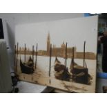 A Venetian scene on canvas.