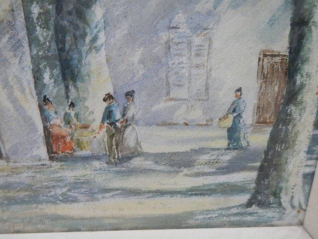 A good framed and glazed mid 20th century watercolour, signed but indistinct. 54 x 38 cm. - Image 2 of 7