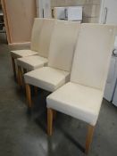 A set of 4 dining chairs.