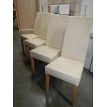 A set of 4 dining chairs.