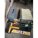 A tile cutter, new garden seat etc.