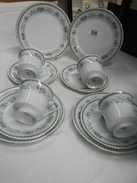 A twelve piece tea set.