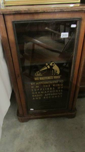 A His Master's Voice cabinet.