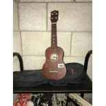 A Stagg handmade Ukulele US10 with case,