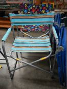 2 folding director's chairs and 2 loungers.