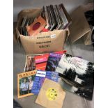 A box of vinyl records including LP's, 45's, 78's, includes Classical,
