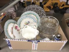 A quantity of miscellaneous including Aynsley plant pot, Royal Albert & sugar shaker etc.