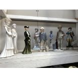 A quantity of figurines including 2 Spode,