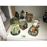 A quantity of Woodland surprises animal ornaments including frog, fox & beaver etc.