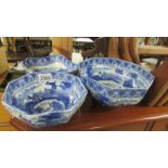 Three Cauldon blue and white bowls.