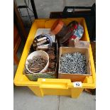 A large crate of nails etc.