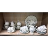 A 19 piece Royal Stafford tea set (only 5 saucers) & a Royal Worcester 'Contessa' part tea set (11
