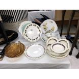 3 fruit sets (2 x 7 pieces and 1 x 6 pieces) and quantity of sandwich plates including Royal