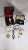 A mixed lot of vintage and other ladies wrist watches.
